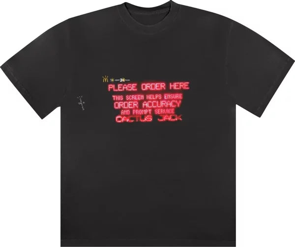 Cactus Jack by Travis Scott x McDonald's Order Here T-Shirt 'Black