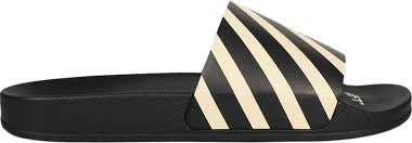 Off White Slides Diagonal Stripe