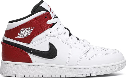 Jordan 1 Mid - White Black Gym Red (GS)