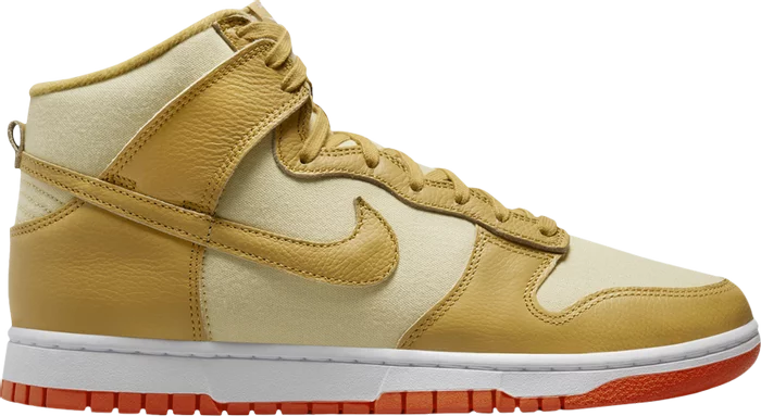 Nike dunk high wheat gold/safety orange