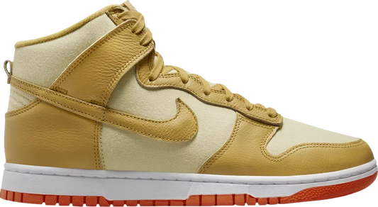 Nike dunk high wheat gold/safety orange